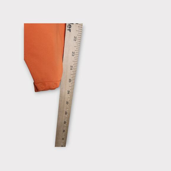 Babaton Womens Deep V-Neck Snap Bodysuit Orange M Modern Minimal Street Chic - Picture 6 of 7